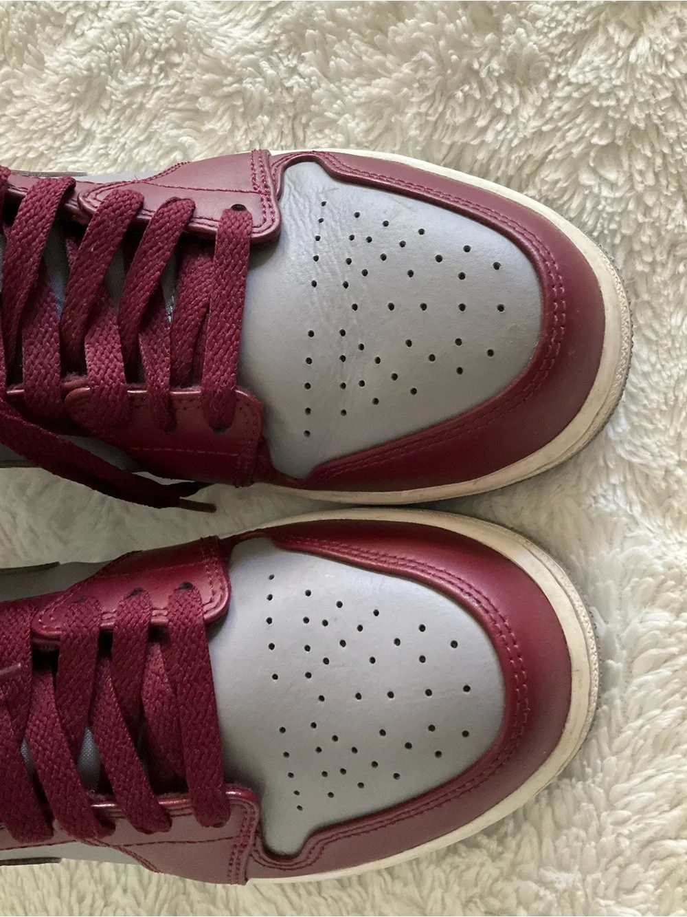Nike High Top Sneakers in Maroon & Gray